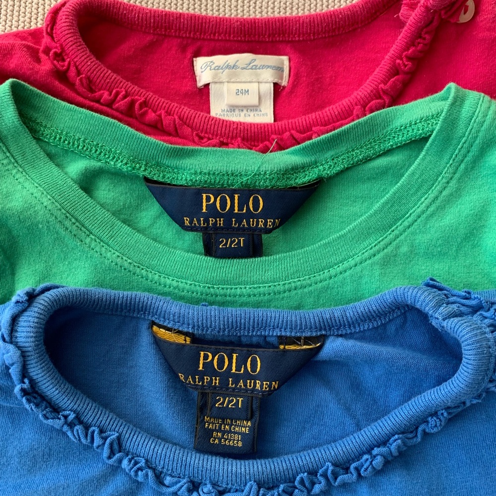 3x RALPH LAUREN/POLO T-Shirts Lot
